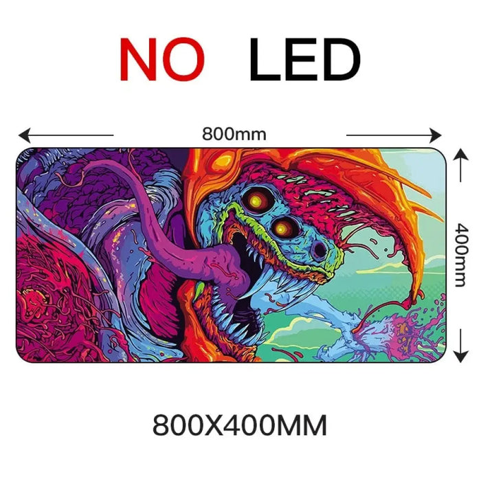 Hyper Beast Non-slip Rubber Rgb Gaming Mouse Pad For Pc