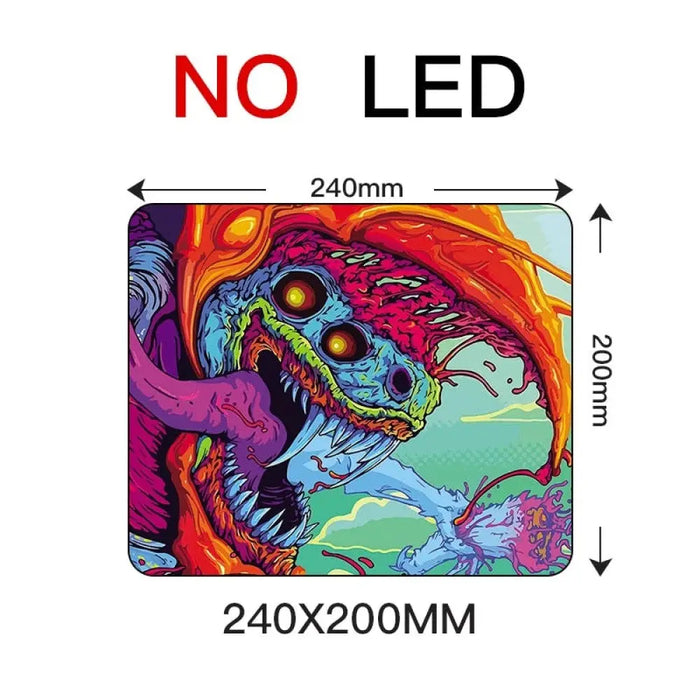 Hyper Beast Non-slip Rubber Rgb Gaming Mouse Pad For Pc