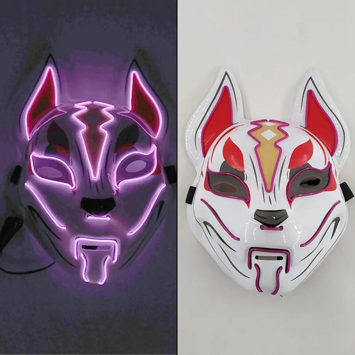 Japanese Anime Demon Slayer Mask Cold Light Glowing Cosplay