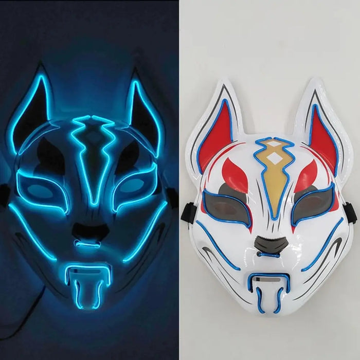 Japanese Anime Demon Slayer Mask Cold Light Glowing Cosplay