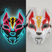 Japanese Anime Demon Slayer Mask Cold Light Glowing Cosplay