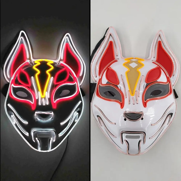 Japanese Anime Demon Slayer Mask Cold Light Glowing Cosplay