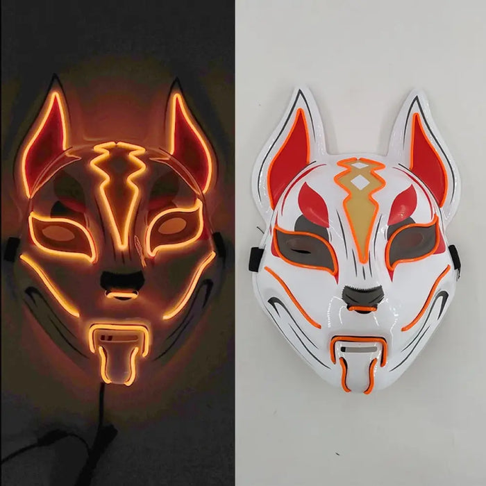 Japanese Anime Demon Slayer Mask Cold Light Glowing Cosplay