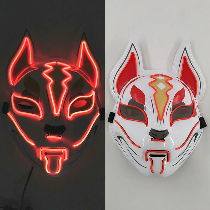 Japanese Anime Demon Slayer Mask Cold Light Glowing Cosplay