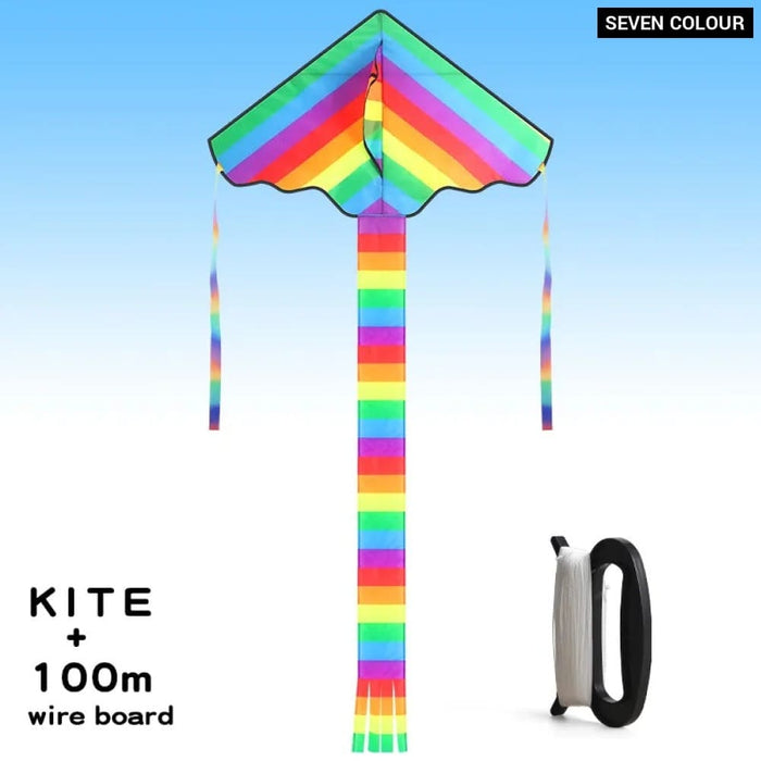 Kite Delta Rainbow Kite Coloring Easy To Fly Huge Kites For Kids And Adults With 328 Ft Kite String，Flying Rainbow