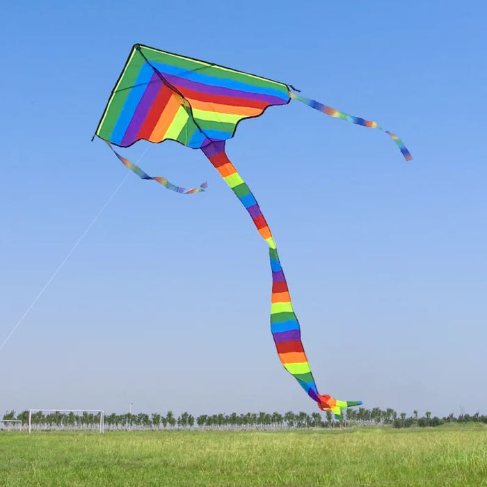 Kite Delta Rainbow Kite Coloring Easy To Fly Huge Kites For Kids And Adults With 328 Ft Kite String，Flying Rainbow