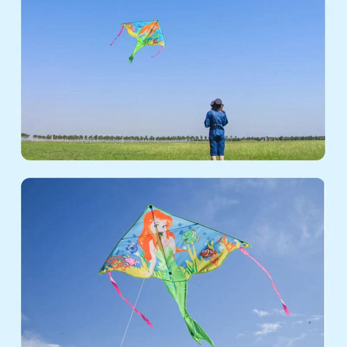 Kite Mermaid Kite For Girls And Kids，Lovely Cartoon Kites For Adults Outdoor Toys Games