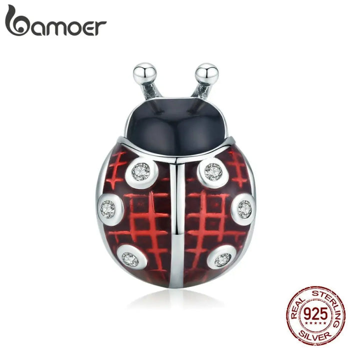 Ladybug Metal Beads For Women Jewelry Making 925 Sterling