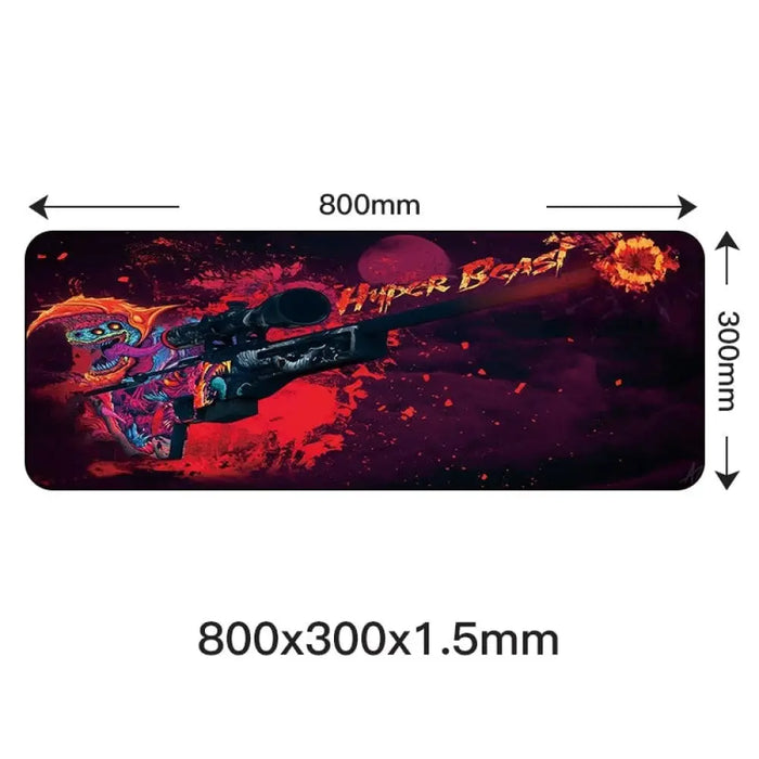 Large Locking Edge Gaming Keyboard Hyper Beast Mouse Pads