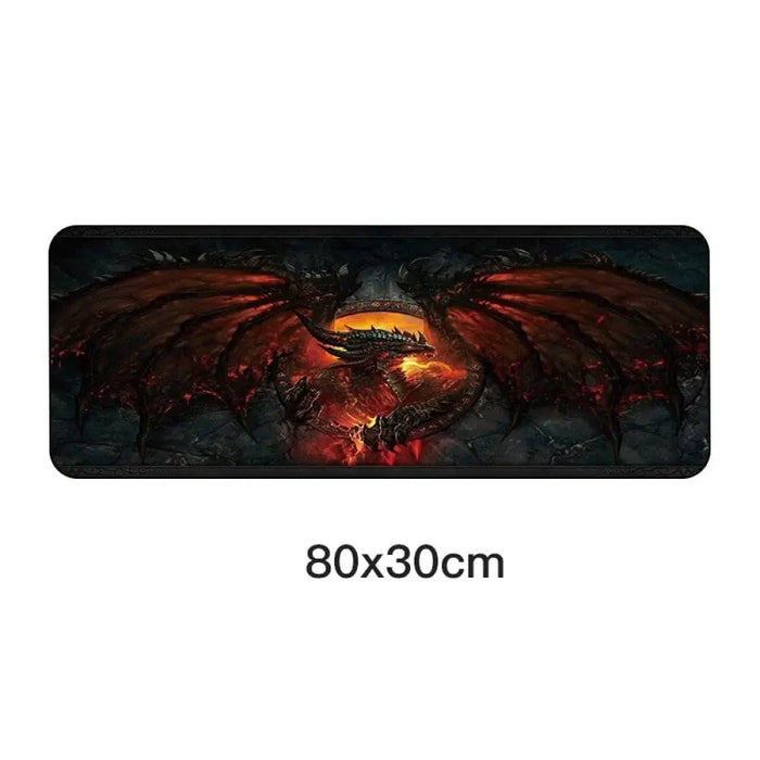 Large Natural Rubber Mousepad With Locking Edge For Pc