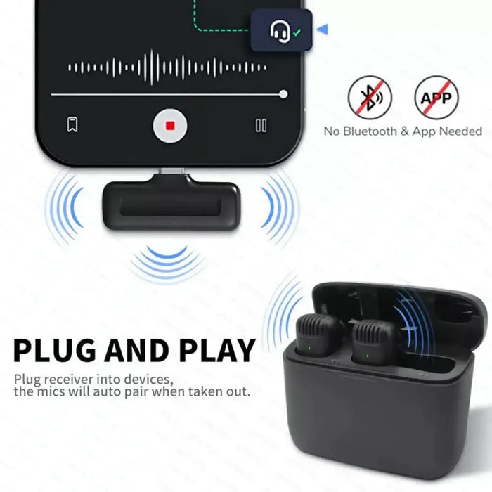 Lavalier Wireless Noise Reduction Voice Recorder 3 Levels