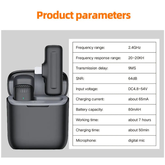 Lavalier Wireless Noise Reduction Voice Recorder 3 Levels