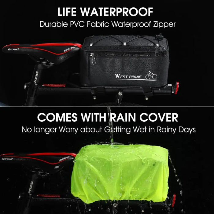 Layered Design 4l Reflective Bicycle Luggage Carrier Bag