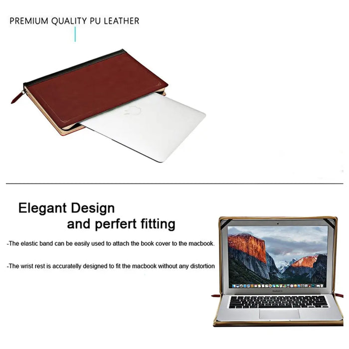 Pu Leather Laptop Case For Macbook Air Pro 13 14 15 16 Inch