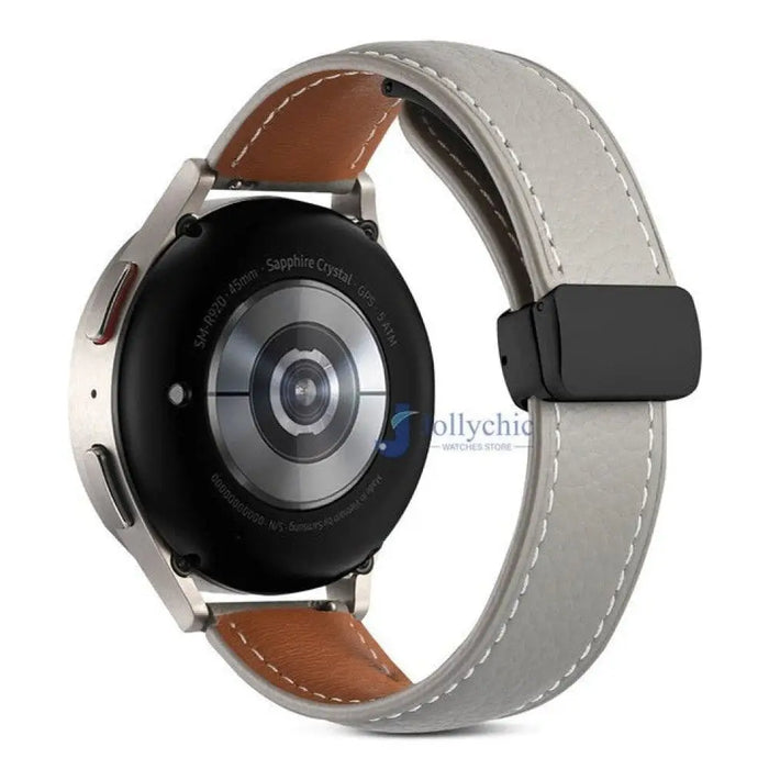 Leather Magnetic Buckle Strap For Samsung Galaxy Watch