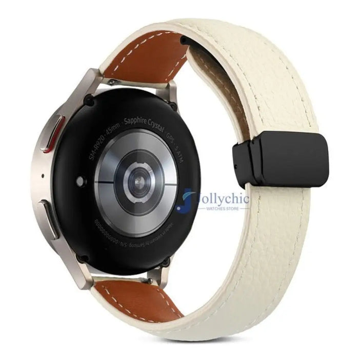 Leather Magnetic Buckle Strap For Samsung Galaxy Watch