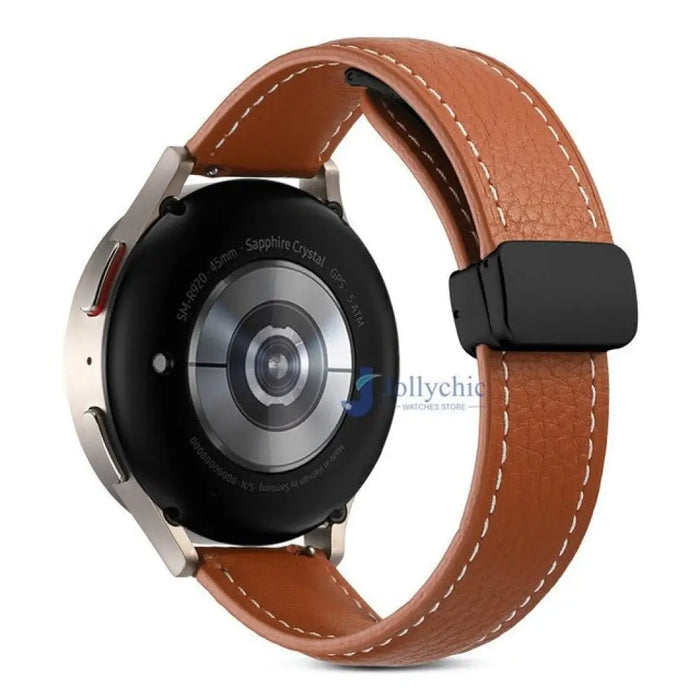 Leather Magnetic Buckle Strap For Samsung Galaxy Watch