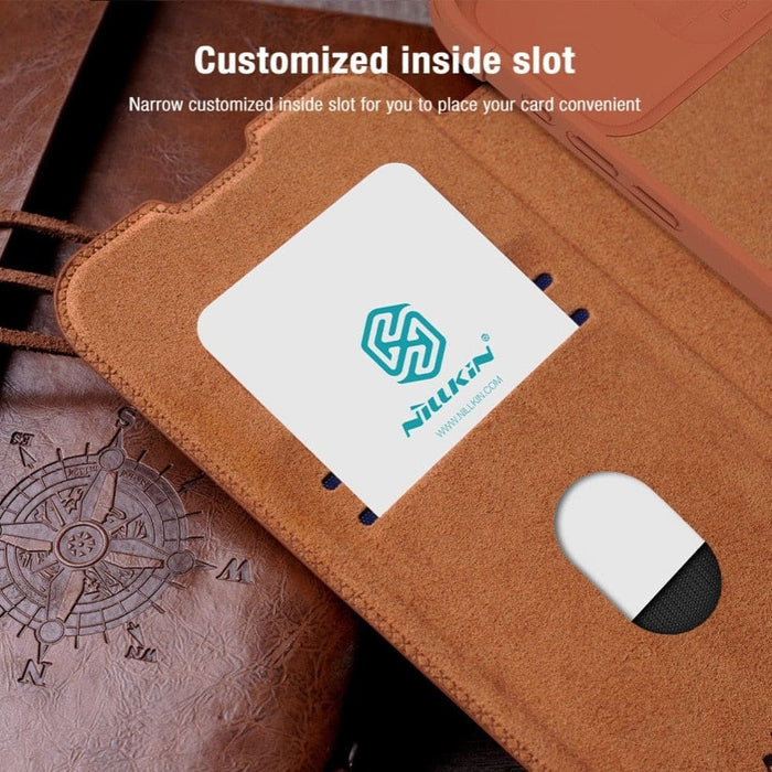 Leather Pocket Wallet Lens Protection Flip Cover for iPhone 15 /15 Pro