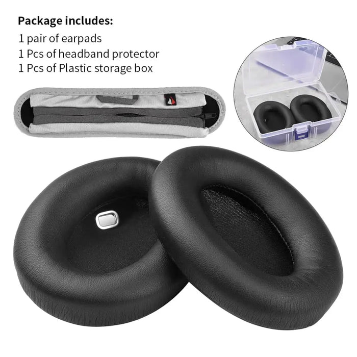 Leather Soft Sponge Ear Pads For Sony Wh-1000xm4 Headphones