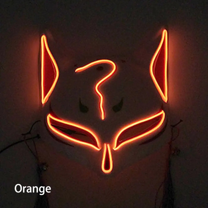 Luminous Japanese Neon Light Fox Mask Anime Cosplay Party