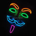 Luminous Led Neon Light Mask v For Vendetta Guy Fawkes