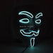 Luminous Led Neon Light Mask v For Vendetta Guy Fawkes