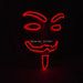 Luminous Led Neon Light Mask v For Vendetta Guy Fawkes