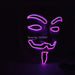 Luminous Led Neon Light Mask v For Vendetta Guy Fawkes