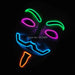 Luminous Led Neon Light Mask v For Vendetta Guy Fawkes