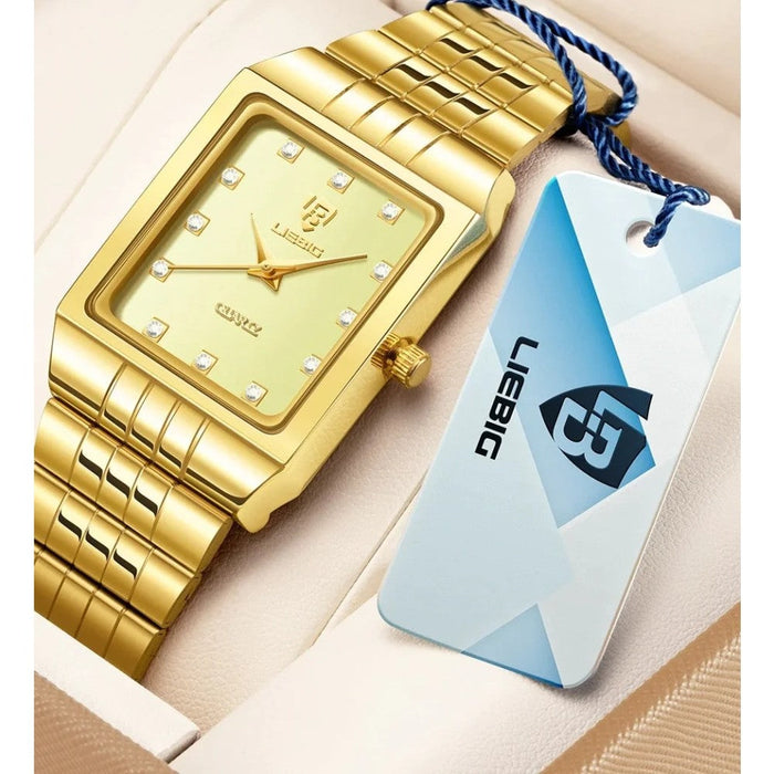 Luxury Stainless Steel Bracelet Golden Quartz Watch Men Women Watches Casual Wristwatches Female Male Clock