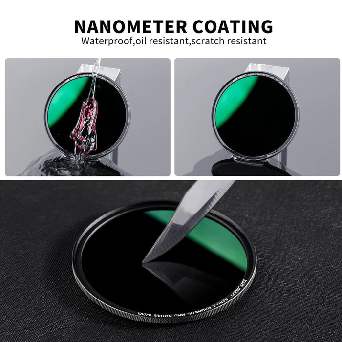 Magnetic ND1000 Nano-X Lens Filter with Multi Layer Coatings Neutral Density Filter 49mm 52mm 58mm 67mm 77mm 82mm