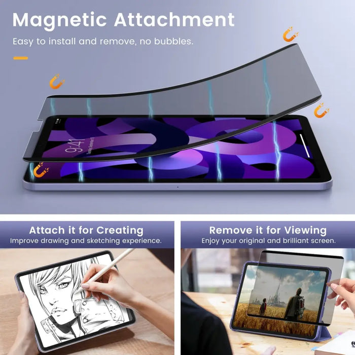 Magnetic Privacy Screen Protector For Ipad Air 5th 4