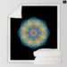 Mandala Sherpa Fleece Blanket Yellow Orange Soft Blankets