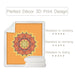 Mandala Sherpa Fleece Blanket Yellow Orange Soft Blankets