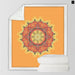 Mandala Sherpa Fleece Blanket Yellow Orange Soft Blankets