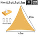 Mango Yellow Waterproof Sunshade Sail Polyester Garden