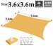 Mango Yellow Waterproof Sunshade Sail Polyester Garden