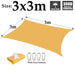 Mango Yellow Waterproof Sunshade Sail Polyester Garden