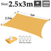 Mango Yellow Waterproof Sunshade Sail Polyester Garden