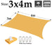 Mango Yellow Waterproof Sunshade Sail Polyester Garden