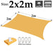 Mango Yellow Waterproof Sunshade Sail Polyester Garden