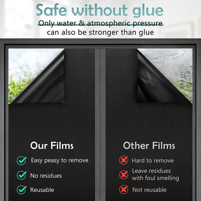 Matte Blackout Film Privacy Removable Self Adhesive Static