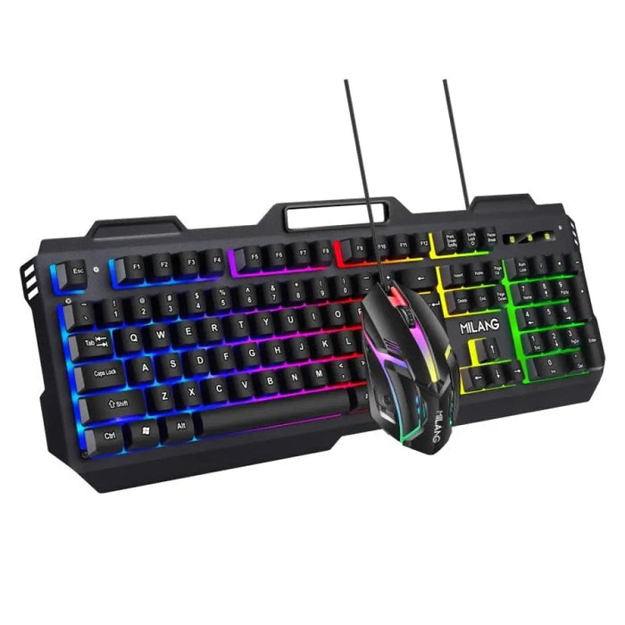 Mechanical Feel Wired Usb Rgb Colourful Luminous Keyboard