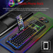 Mechanical Feel Wired Usb Rgb Colourful Luminous Keyboard