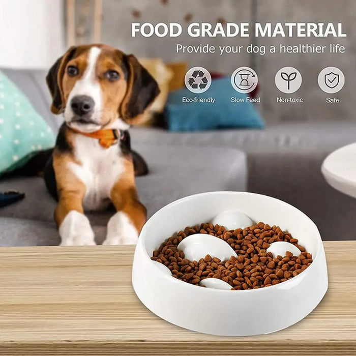 Melamine Anti-chocking Slow Feeder Dog Bowl With Starry Sky