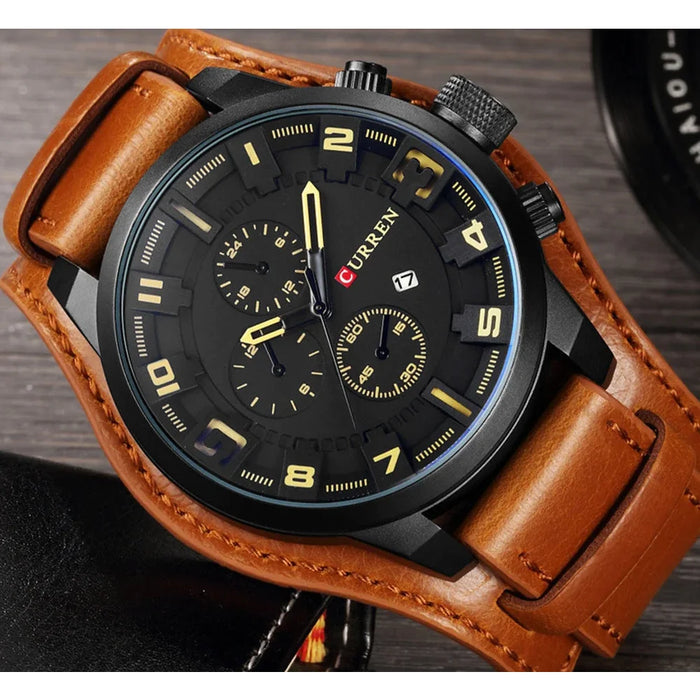 Men's Watches Fashion & Casual Business Quartz Watch Date Waterproof Wristwatch Hodinky