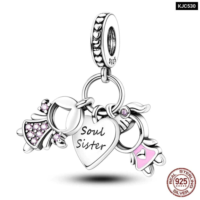 Mens & Womens 925 Sterling Silver Bicycle Charms Beads Fit Pandora 925 Bracelets Fine Diy Jewellery