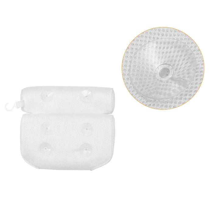 3d Mesh Bath Pillow Spa Breathable Neck Back Support Cushion