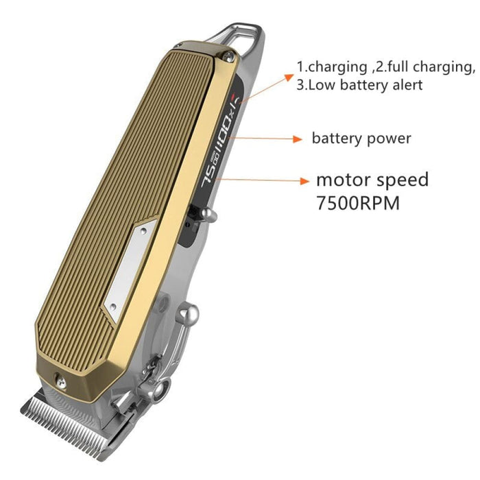 Metal Electric Cordless Rechargeable Lcd Display Hair Trimmer For Men