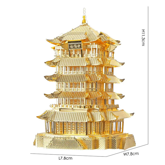 3d Metal Puzzles For Adult Kids Yellow Crane Tower Diy